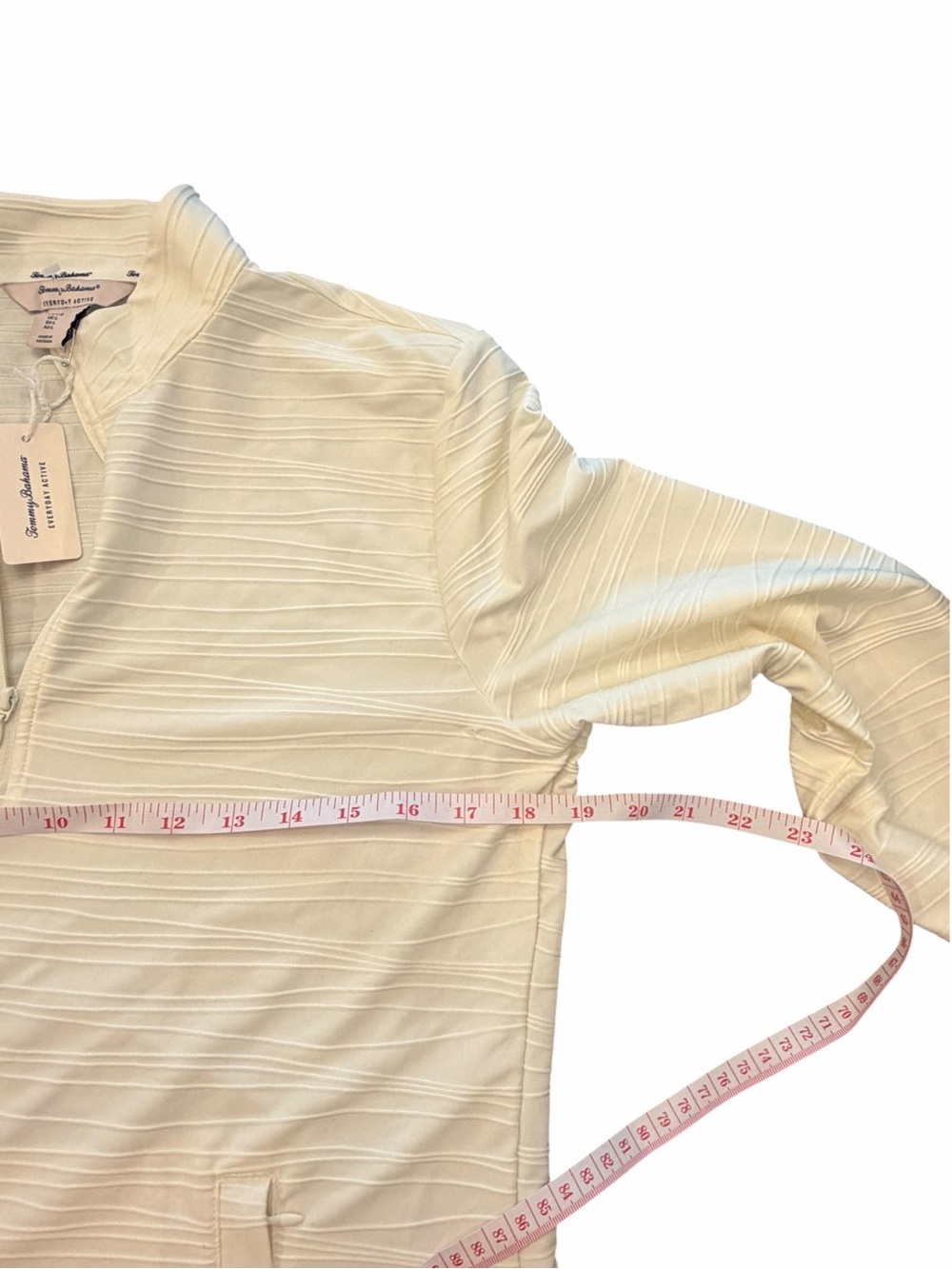 Tommy Bahama WHITE Jacket Golf Half Zip Performance LS UPF50 Womens Large NWT - Picture 13 of 15
